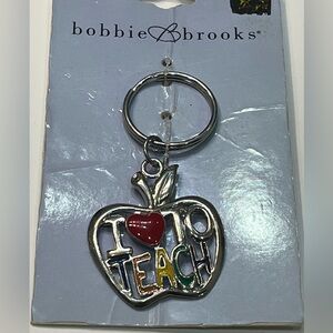 Bobbie Brooks apple teacher gift keychain